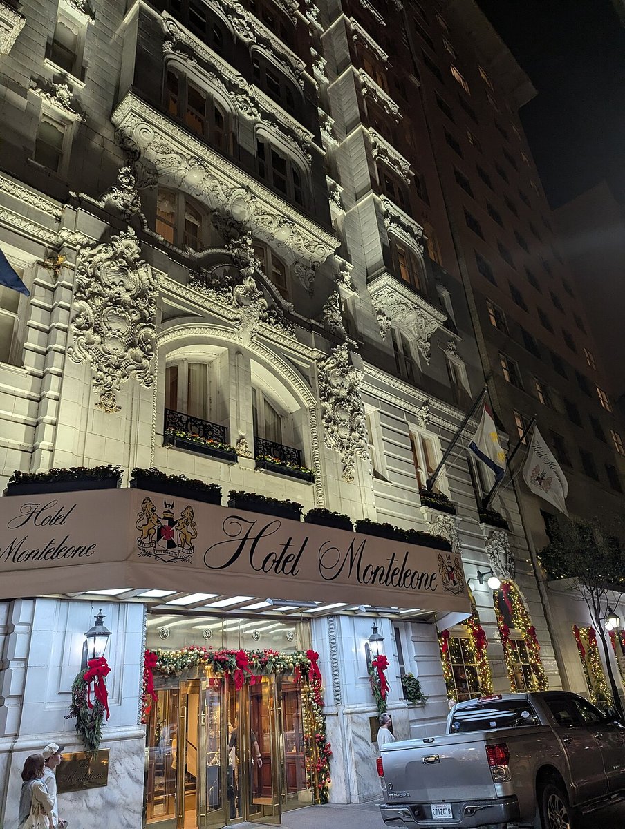 Hotel Monteleone in New Orleans, canopy over the glass doors