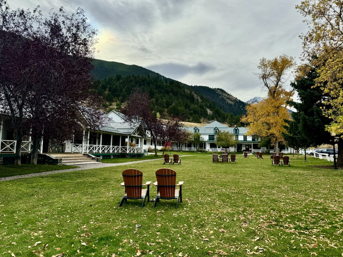 Chico Hot Springs lodge in Pray, across the lawn