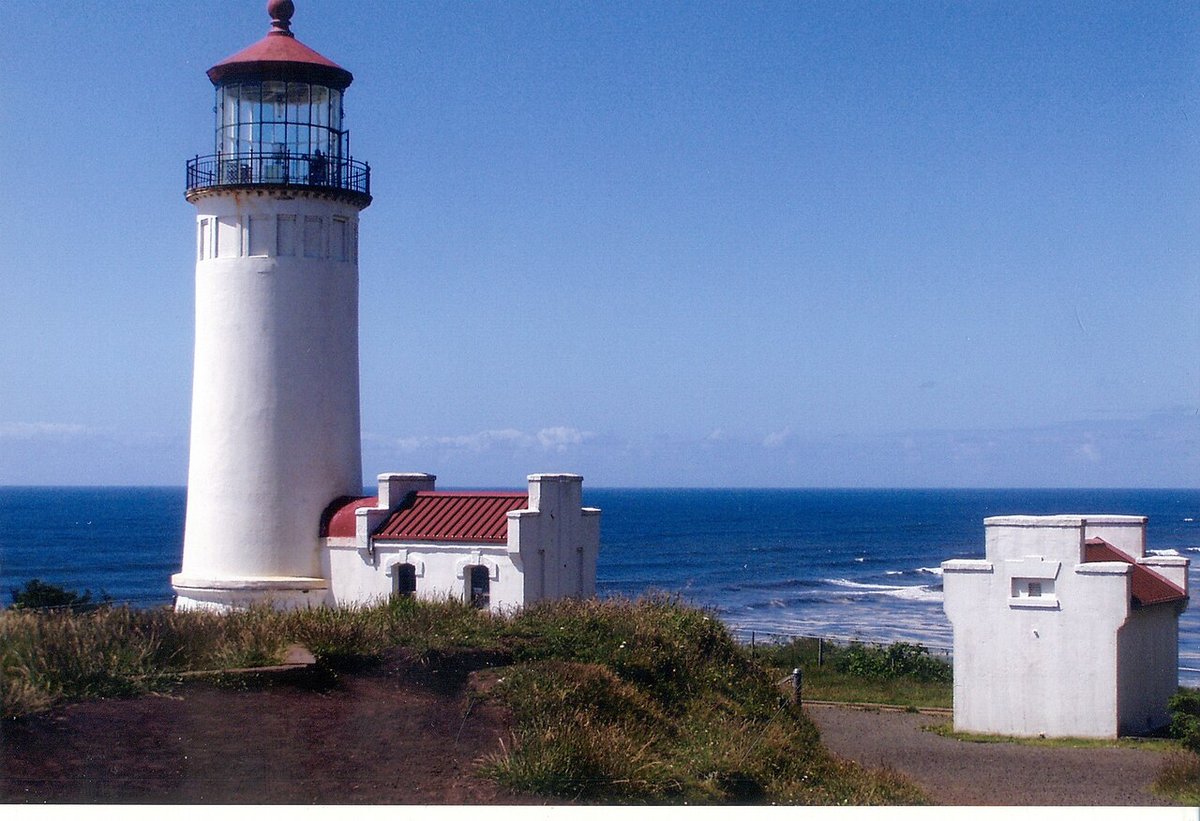 North Head Lighthouse and outbuildings at Cape Disappointment, Washington